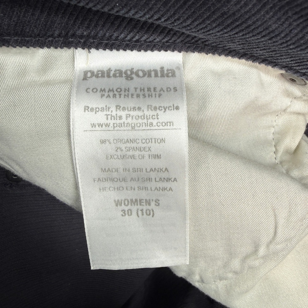 Patagonia Womens Organic Cotton Corduroy Slim Straight Pants Grey Size 30 10 - Picture 6 of 10